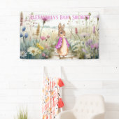 Personalize Peter rabbit Baby Shower Banner (Insitu)