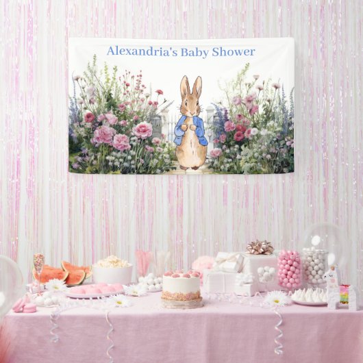 Personalize Peter rabbit Baby Shower Banner (Party)