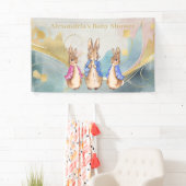 Personalize Peter rabbit Baby Shower Banner (Insitu)