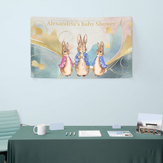 Personalize Peter rabbit Baby Shower Banner (Messeveranstaltung)