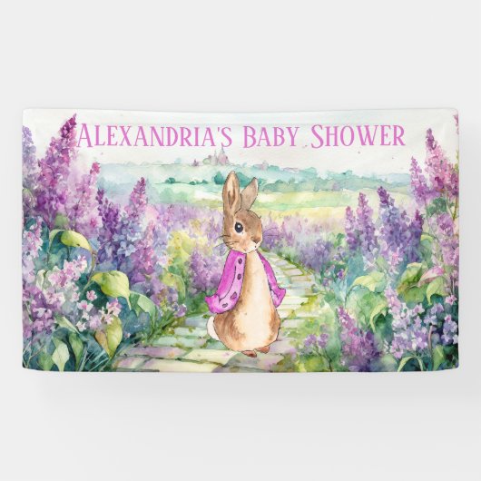 Personalize Peter rabbit Baby Shower Banner (Horizontal)