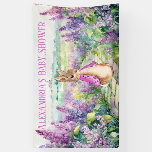 Personalize Peter rabbit Baby Shower Banner (Vertikal)