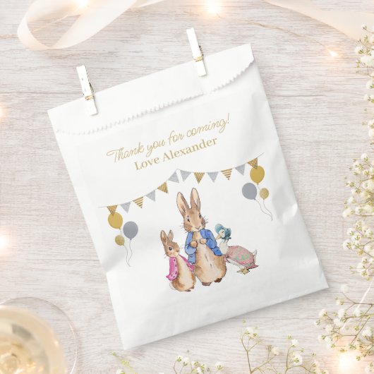 Personalize Peter rabbit weiß Vielen Dank Geschenktütchen (Ausgeschnitten)