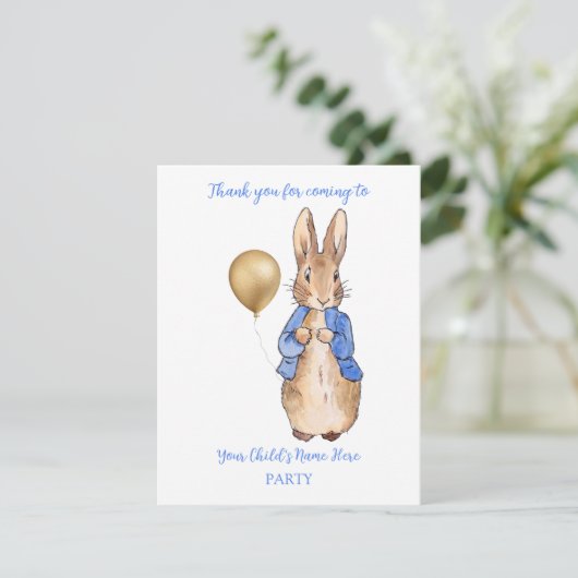 Personalize Peter the Rabbit Vielen Dank (Stehend Vorderseite)