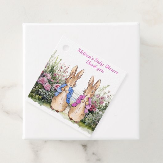 Personalize Peter und Flopsy danke Geschenkanhänger (Beispiel)