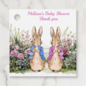 Personalize Peter und Flopsy danke Geschenkanhänger (Vorderseite)