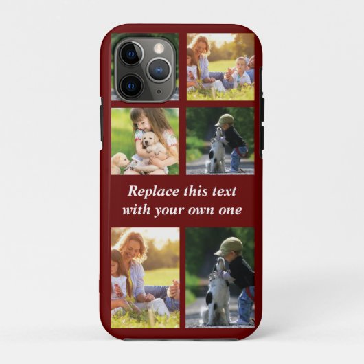 Personalize photo collage and text Case-Mate iPhon iPhone Hülle (Rückseite)