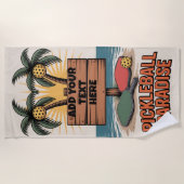 PERSONALIZE Pickleball Paradise Strandtuch (Vorderseite)