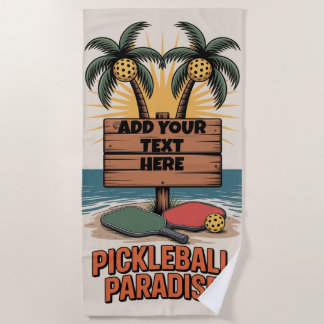 PERSONALIZE Pickleball Paradise Strandtuch