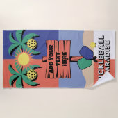 PERSONALIZE Pickleball Paradise Strandtuch (Vorderseite)