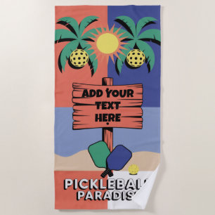 PERSONALIZE Pickleball Paradise Strandtuch
