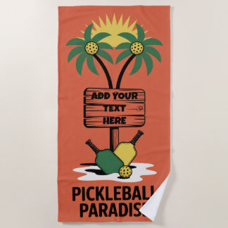 PERSONALIZE Pickleball Paradise Strandtuch