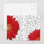 Personalize Polka Dot Red Daisy Postkarte (Vorne/Hinten)