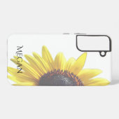 Personalize Pretty Yellow Sunflower Samsung Galaxy Hülle (Rückseite (Horizontal))