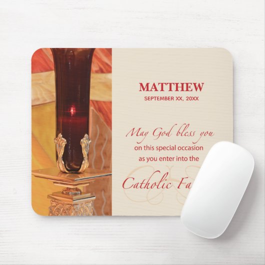 Personalize, RCIA Herzlichen Glückwunsch, katholis Mousepad (Mit Mouse)