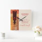 Personalize, RCIA Herzlichen Glückwunsch, katholis Quadratische Wanduhr (Zuhause)