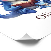 Personalize Reading Dragon Custom Nursery Wall Art Fotodruck (Ecke)