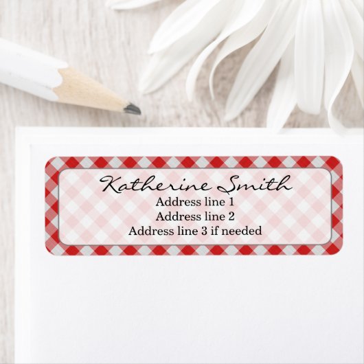 Personalize: Red and White Gingham Karo Pattern (Insitu)