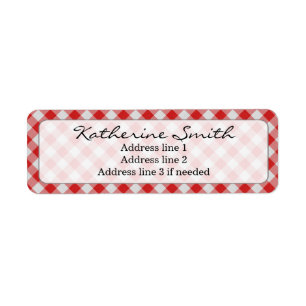 Personalize: Red and White Gingham Karo Pattern