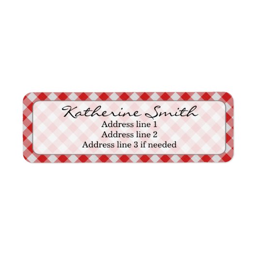 Personalize: Red and White Gingham Karo Pattern (Vorne)