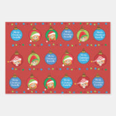 Personalize Red Hair Girl Elf Geschenkpapier Set (Vorderseite 3)