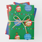 Personalize Red Hair Girl Elf Geschenkpapier Set (Beispiel)