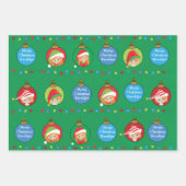 Personalize Red Hair Girl Elf Geschenkpapier Set (Vorderseite)