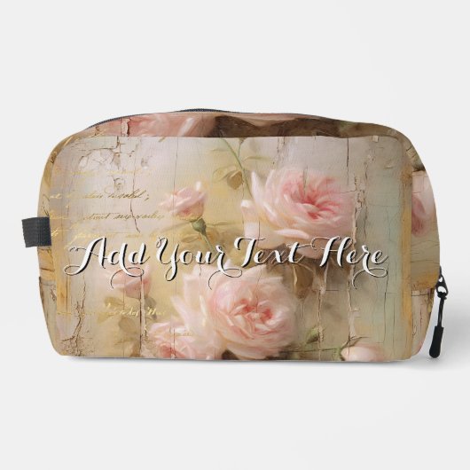Personalize Romantic Roses Cosmetic Toiletry Bag Waschbeutel (Vorderseite)