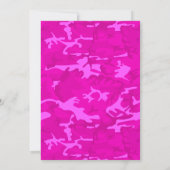 Personalize - Rosa Camouflage Einladung (Rückseite)