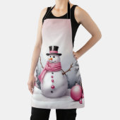 Personalize: Rosa Thema Weihnachtsbaum & Snowman Schürze (InSitu)
