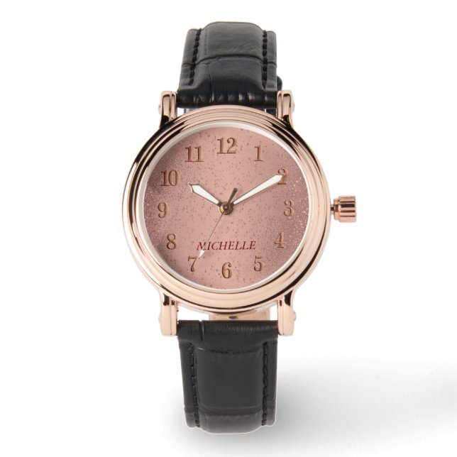 Personalize - Rose Gold Armbanduhr (Vorderseite)