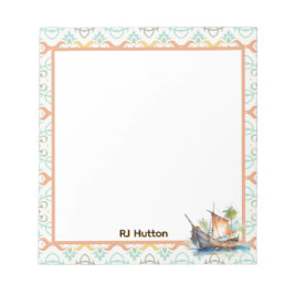 Personalize Sailboat Notepad Notizblock