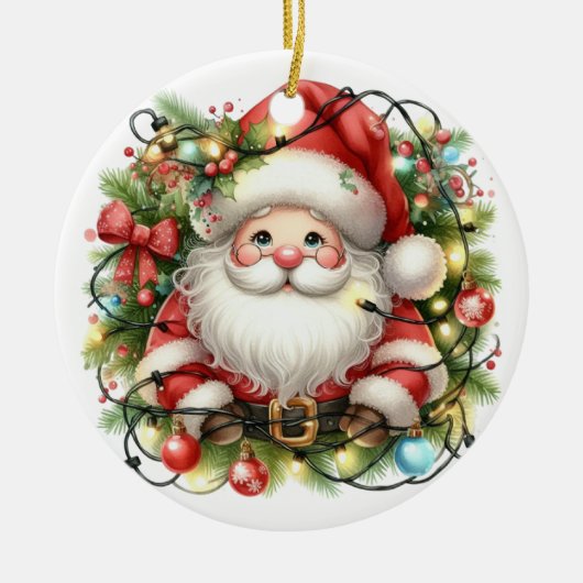 Personalize Santa Keramik Ornament (Vorne)