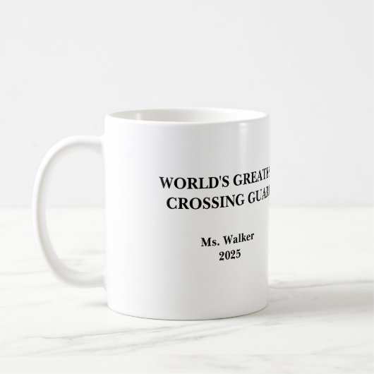 Personalize School Crossing Guard Kaffeetasse (Links)