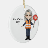 Personalize School Crossing Guard Keramik Ornament (Rechts)