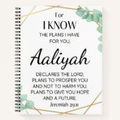 Personalize Scripture Name - Jeremiah 29:11 Notizblock (Vorderseite)