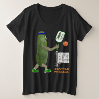 Personalize SEATTLE Mr. Pickle Pickleball Große Größe T-Shirt