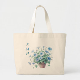 Personalize September Morning Glory Tote Bag Jumbo Stoffbeutel