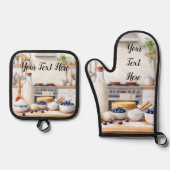 Personalize Set of 2 Kitchen Oven Mitt Potholder (Vorderseite)
