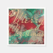 Personalize Shades of Christmas Serviette (Vorderseite)