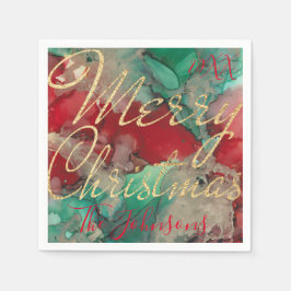 Personalize Shades of Christmas Serviette