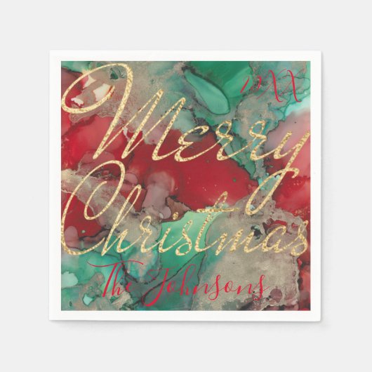 Personalize Shades of Christmas Serviette (Vorderseite)