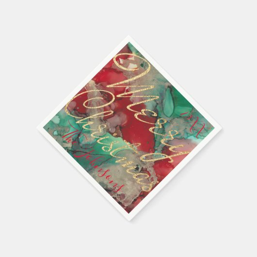 Personalize Shades of Christmas Serviette (Ecke)