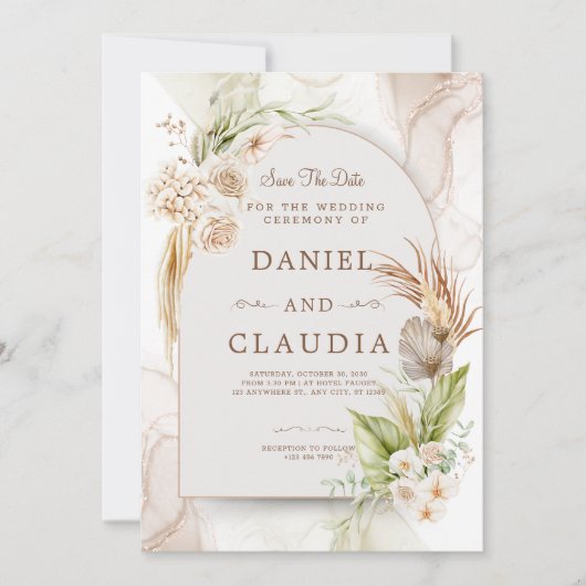 Personalize Simple minimalist weeding Invitation Einladung (Vorderseite)