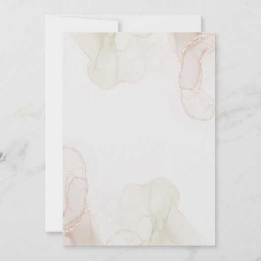 Personalize Simple minimalist weeding Invitation Einladung (Rückseite)