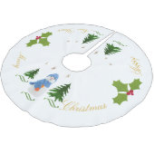 Personalize, Snowman, Weihnachtsbaum, Zweig Polyester Weihnachtsbaumdecke (Schrägansicht)