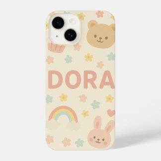 personalize Soft Pastel Cute Phone Case with Name iPhone 14 Hülle