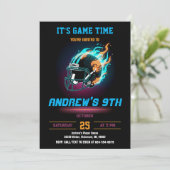 Personalize Sport Football Birthday Einladung (Stehend Vorderseite)