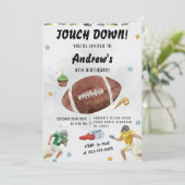 Personalize Sport Football Birthday Einladung (Stehend Vorderseite)