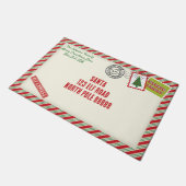 Personalize Strip Santa Letter Weihnachten Fußmatte (Schrägansicht)